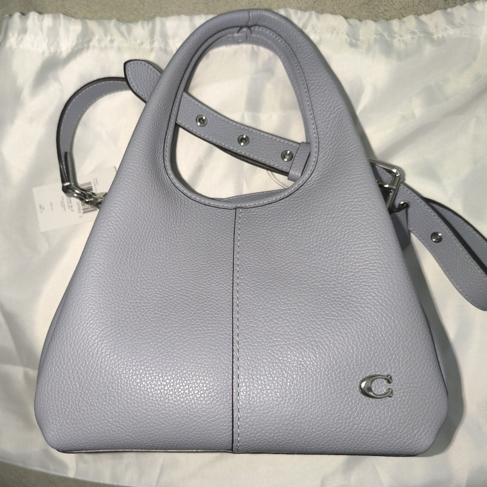 Coach Lana 23 Grey/Blue Leather RARE - Picture 3 of 12